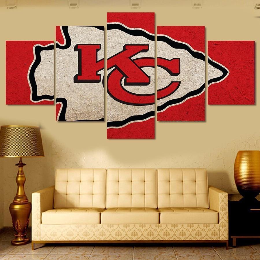 Kansas City Chiefs Logo Poster 8 Football – Canvas Wall Art