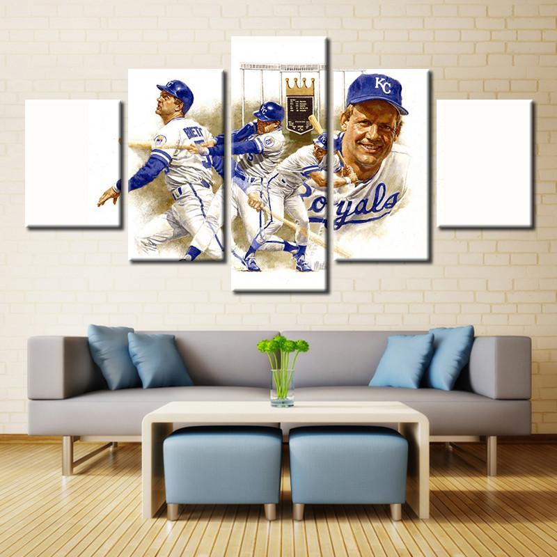 Kansas City Royals Harry Ralston Black Major – Sport Canvas Wall Art