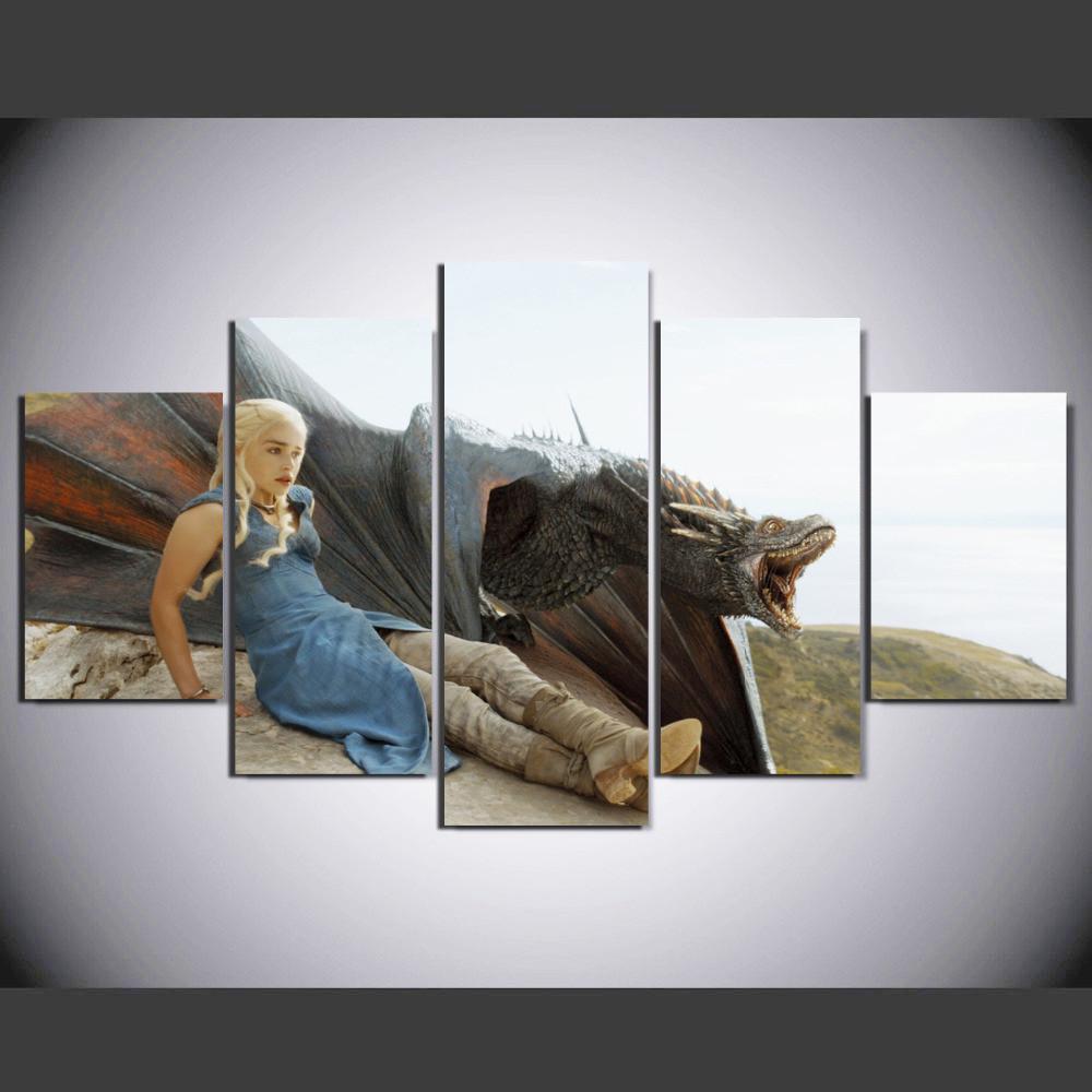 Khaleesi: Mother Of Dragons Movie Canvas Wall Art