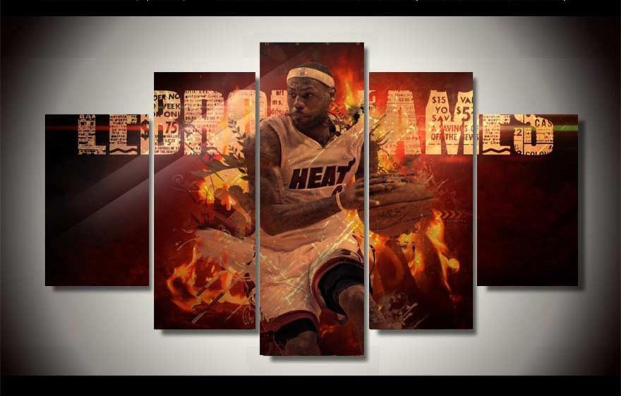 King Lebron James Cavaliers – Famous Person Canvas Wall Art