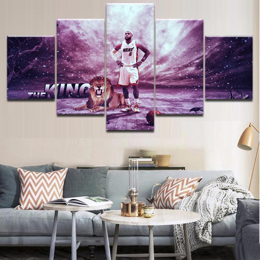 King Lebron James Celebrity – Famous Person Canvas Wall Art