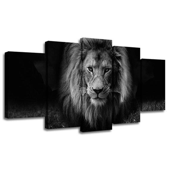 King Of The Prairie Lion – Animal Canvas Wall Art