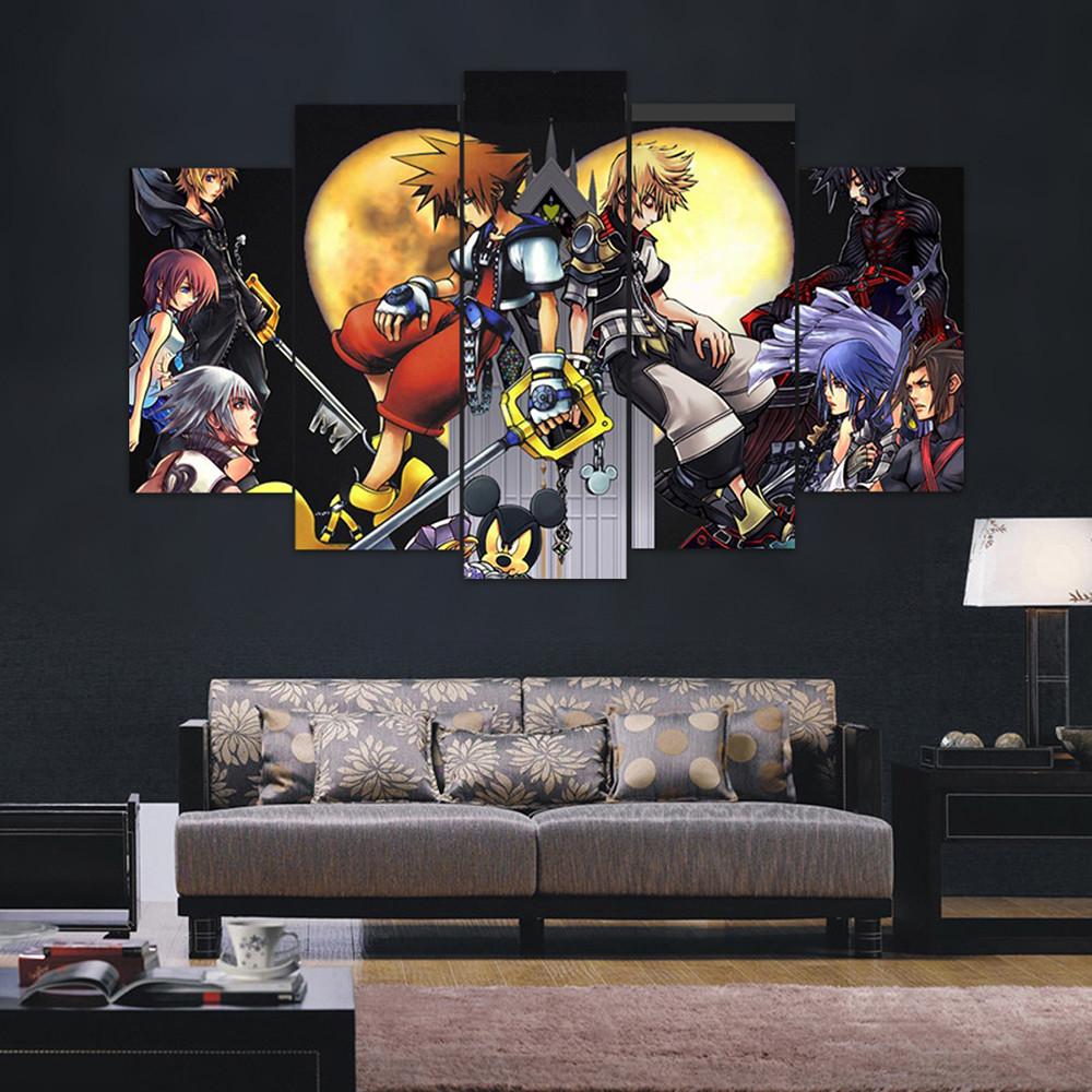 Kingdom Hearts Cartoon Canvas Wall Art