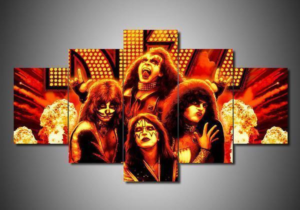 Kiss 4 – Music Canvas Wall Art
