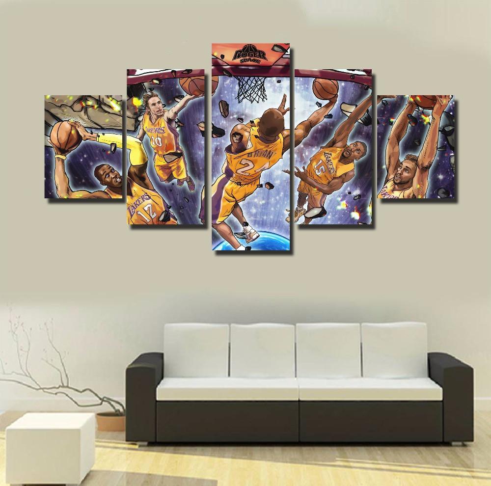 Kobe Bryant From Lakers Sport Canvas Wall Art