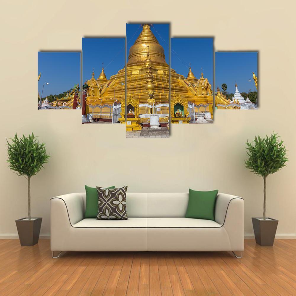 Kuthodaw Pagoda In Mandalay – Religion Canvas Wall Art