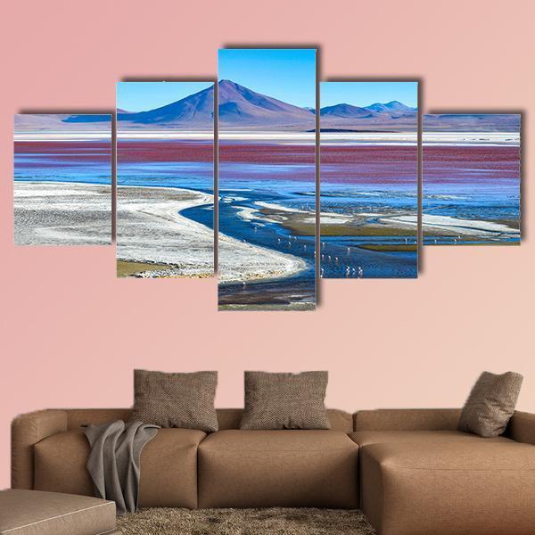 Laguna Colorada De Uyuni In Bolivia – Nature Canvas Wall Art