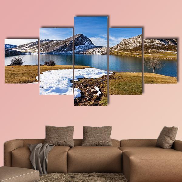 Lake Enol In Spain – Nature Canvas Wall Art