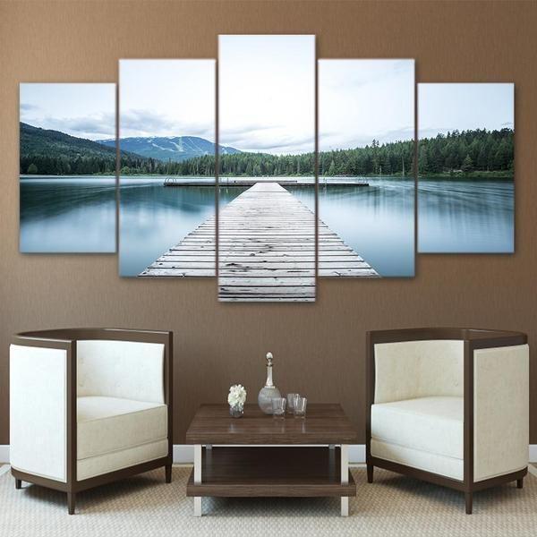 Lake Foot Bridge 2 – Nature Canvas Wall Art