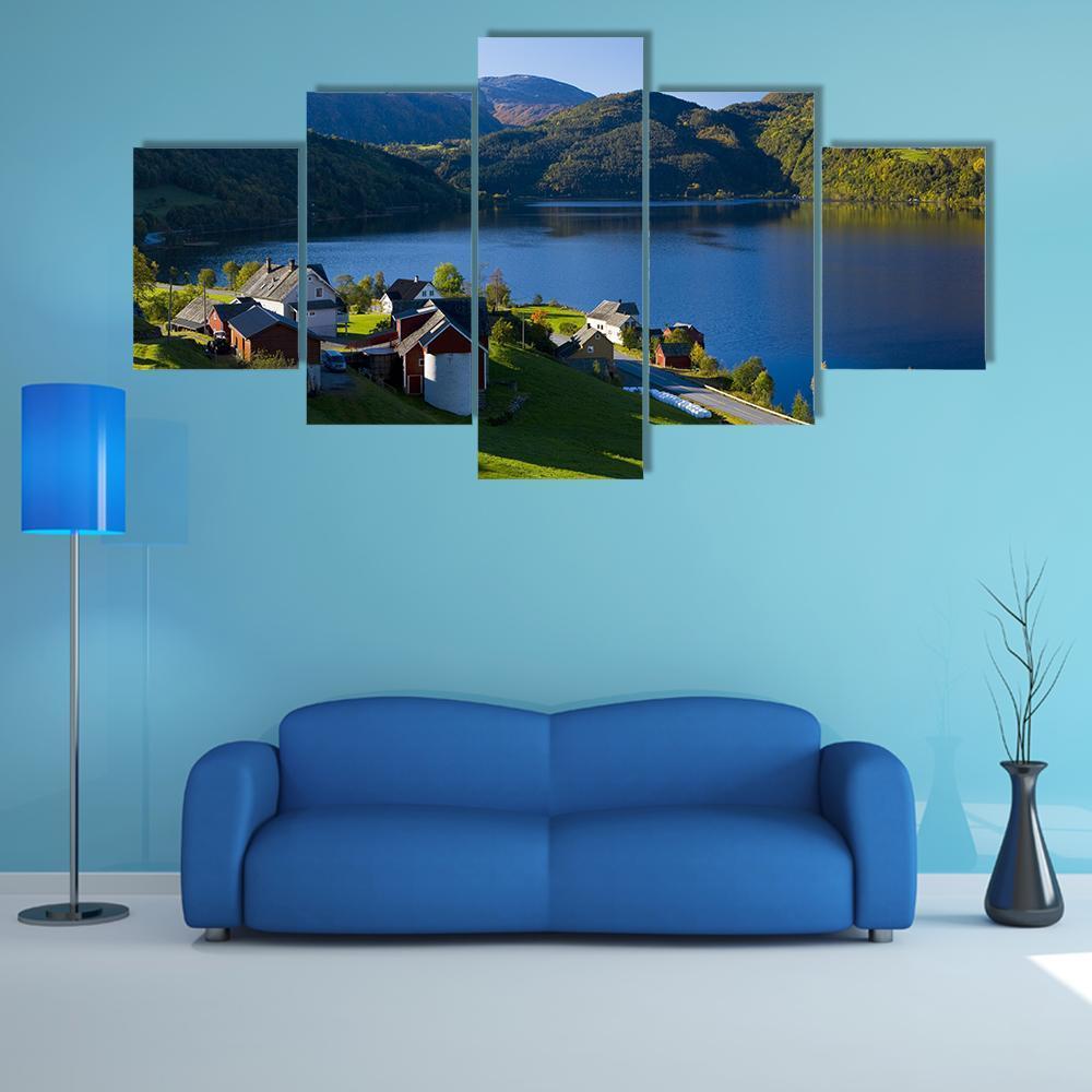 Lake Granvin Vatne In Norway – Nature Canvas Wall Art