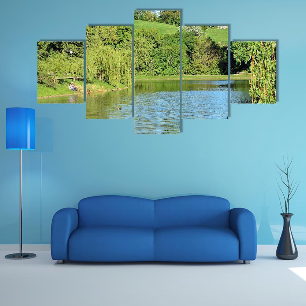 Lake In The Park – Nature Canvas Wall Art