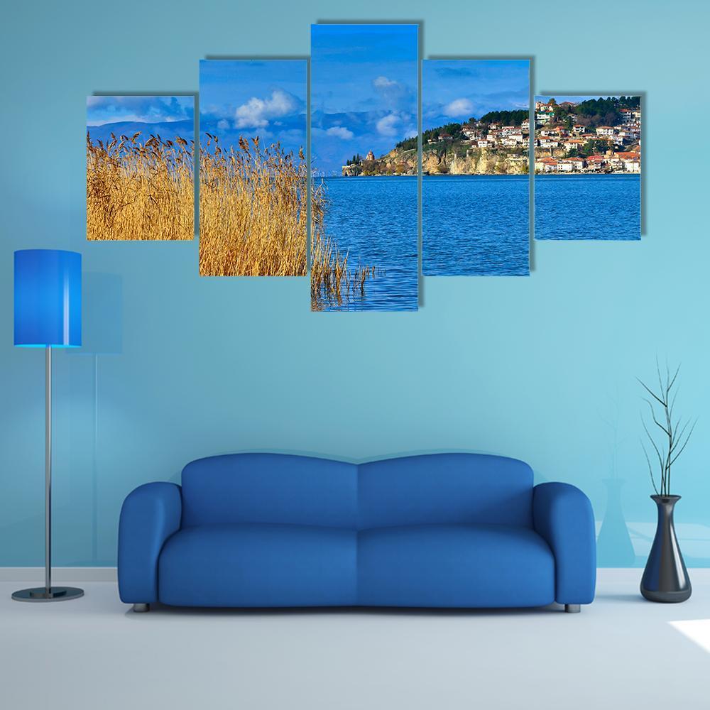 Lake Ohrid In Macedonia Nature Canvas Wall Art