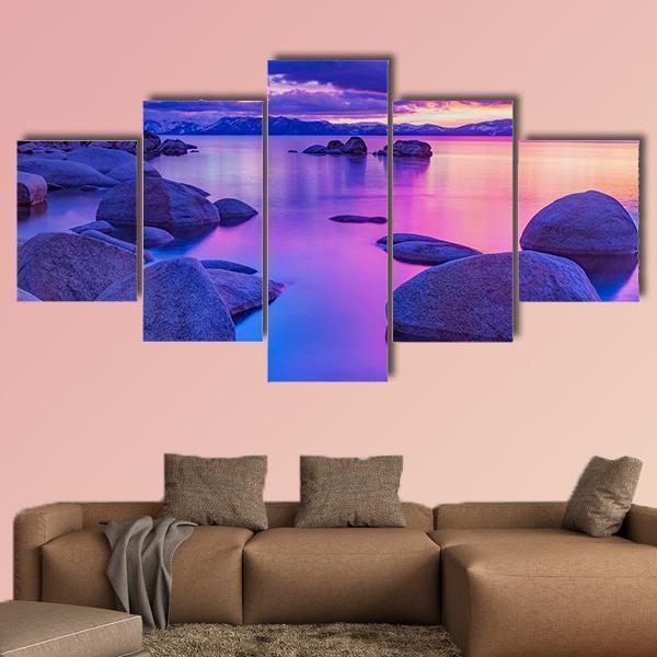 Lake Tahoe In The Sierra Nevada – Nature Canvas Wall Art
