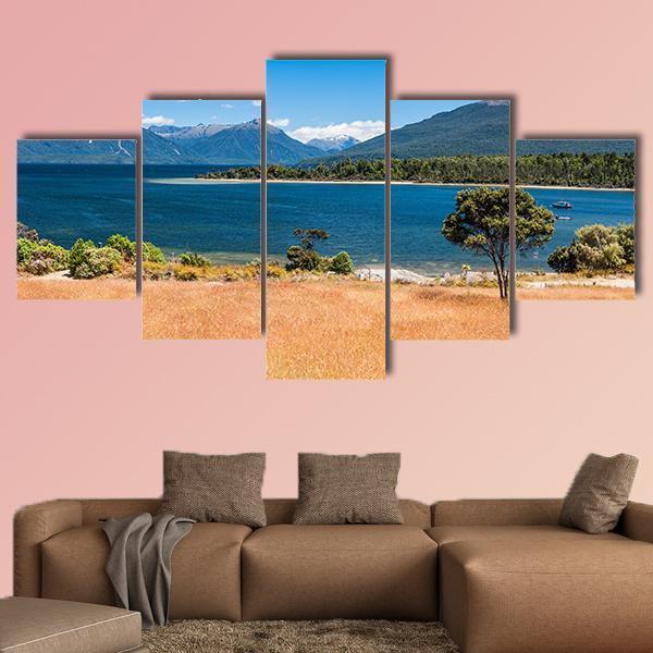Lake Te Anau In New Zealand – Nature Canvas Wall Art