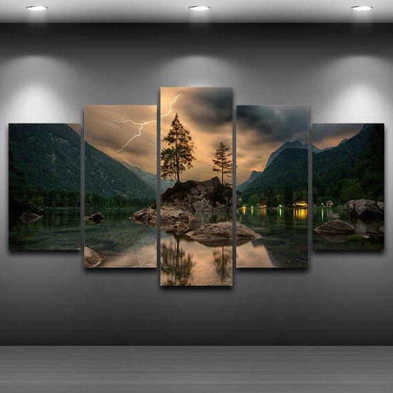Lake Thunder Storm 1 – Nature Canvas Wall Art