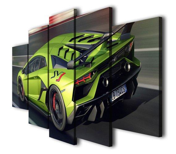 Lamborghini Aventador Racing Car – Automative Canvas Wall Art