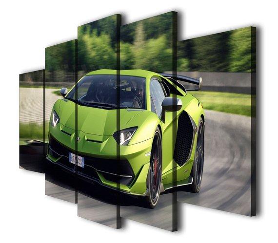 Lamborghini Aventador Svj Racing Car – Automative Canvas Wall Art