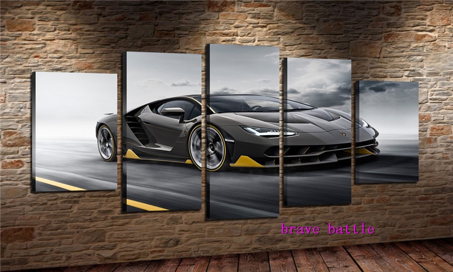 Lamborghini Centenario Black Car – Canvas Wall Art