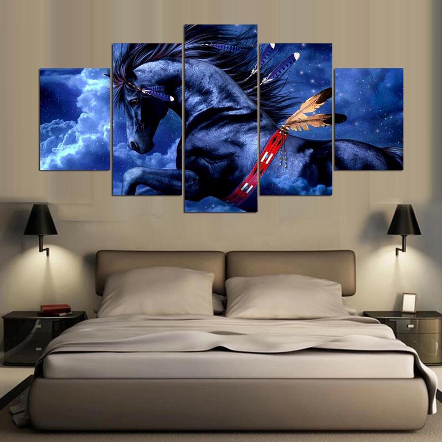 Landscape Animal Horses – Animal Canvas Wall Art