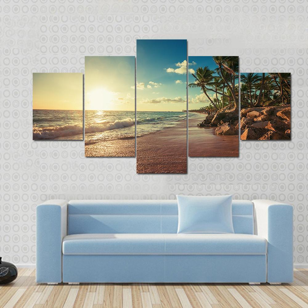 Landscape Of Paradise Tropical Island Beach – Nature Canvas Wall Art