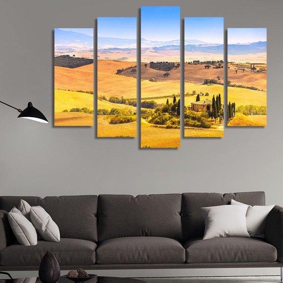 Landscape Village Panoramic – Nature Canvas Wall Art