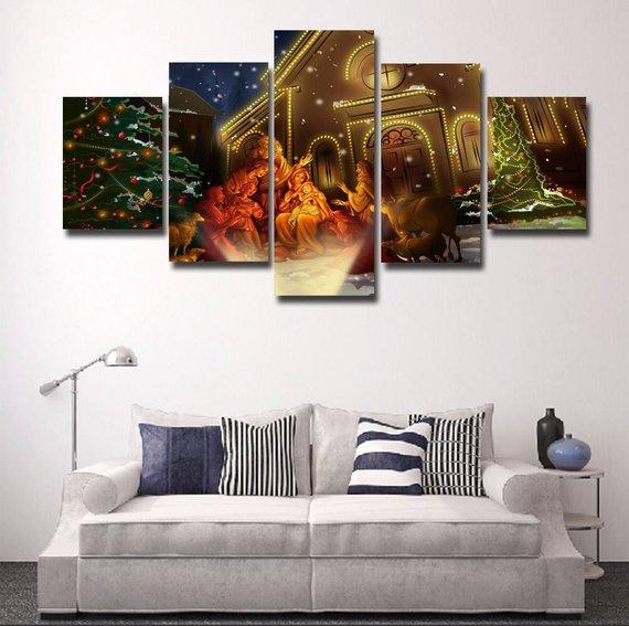 Large Christmas Navity – Christmas Canvas Wall Art
