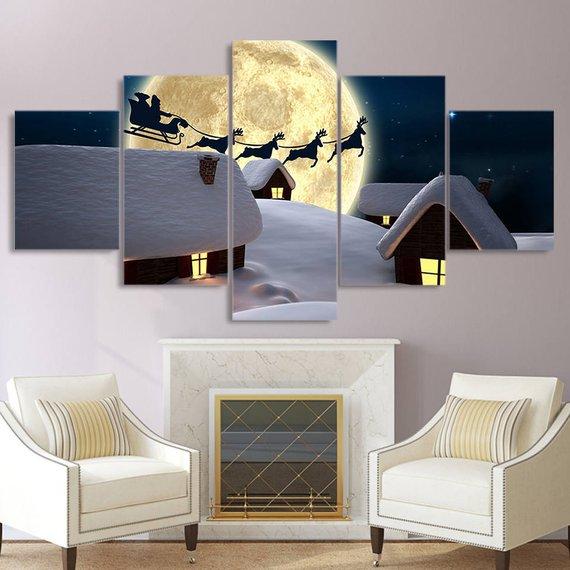Large Christmas Night – Christmas Canvas Wall Art