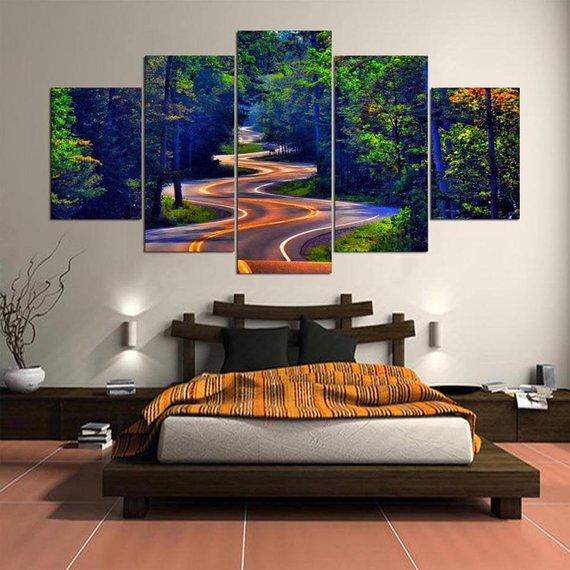 Large Forest Road – Nature Canvas Wall Art