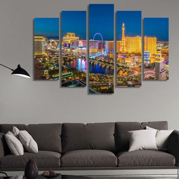 Las Vegas At Night – Nature Canvas Wall Art