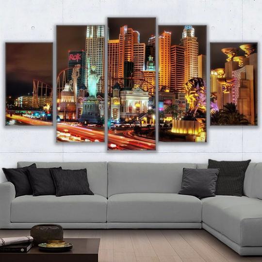 Las Vegas Strip New York New York Casino – Nature Canvas Wall Art