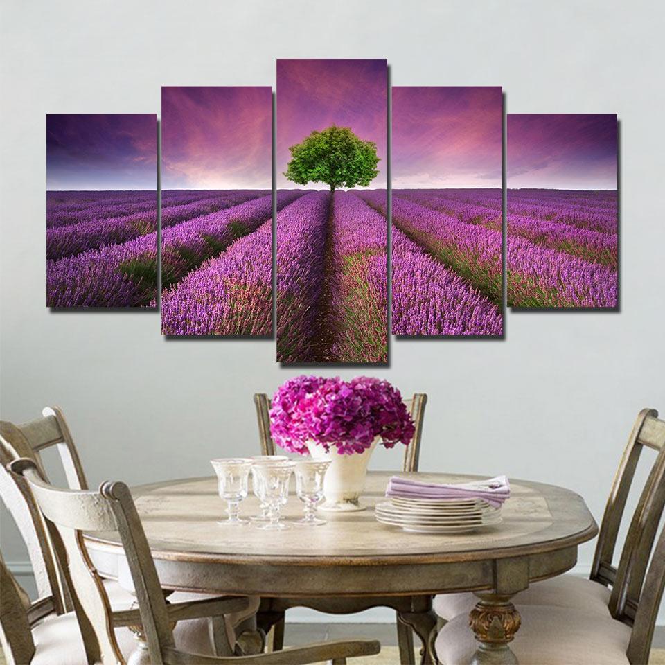 Lavender Flower Sea – Nature Canvas Wall Art