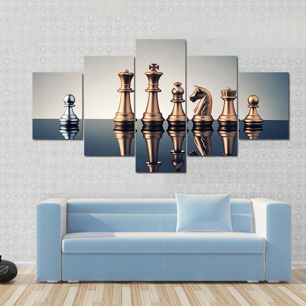 Leadership Concept Of Chess – Gaming Canvas Wall Art