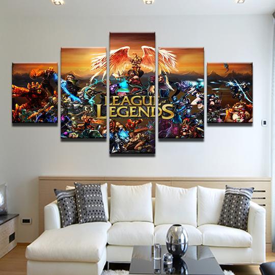 League Of Legends Characters Poster Gaming Canvas Wall Art