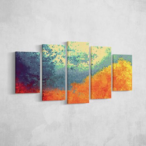 Leaves In The Woods – Abstract Canvas Wall Art