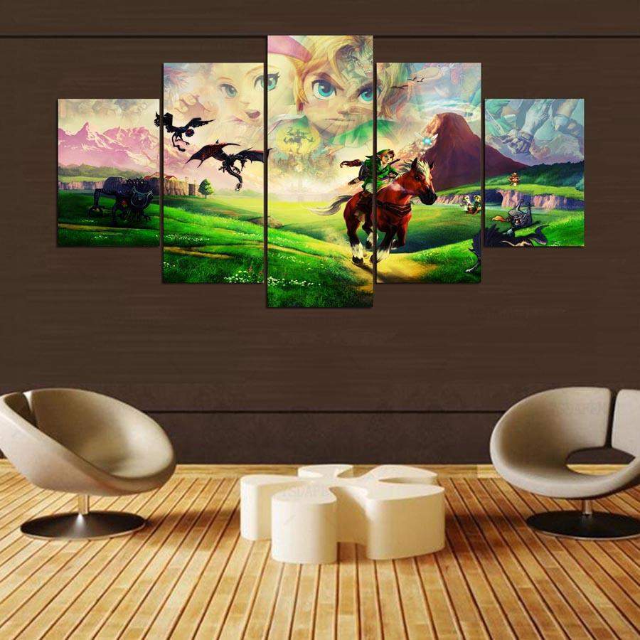 Legend Of Zelda Riding Through Hyrule – Gaming Canvas Wall Art