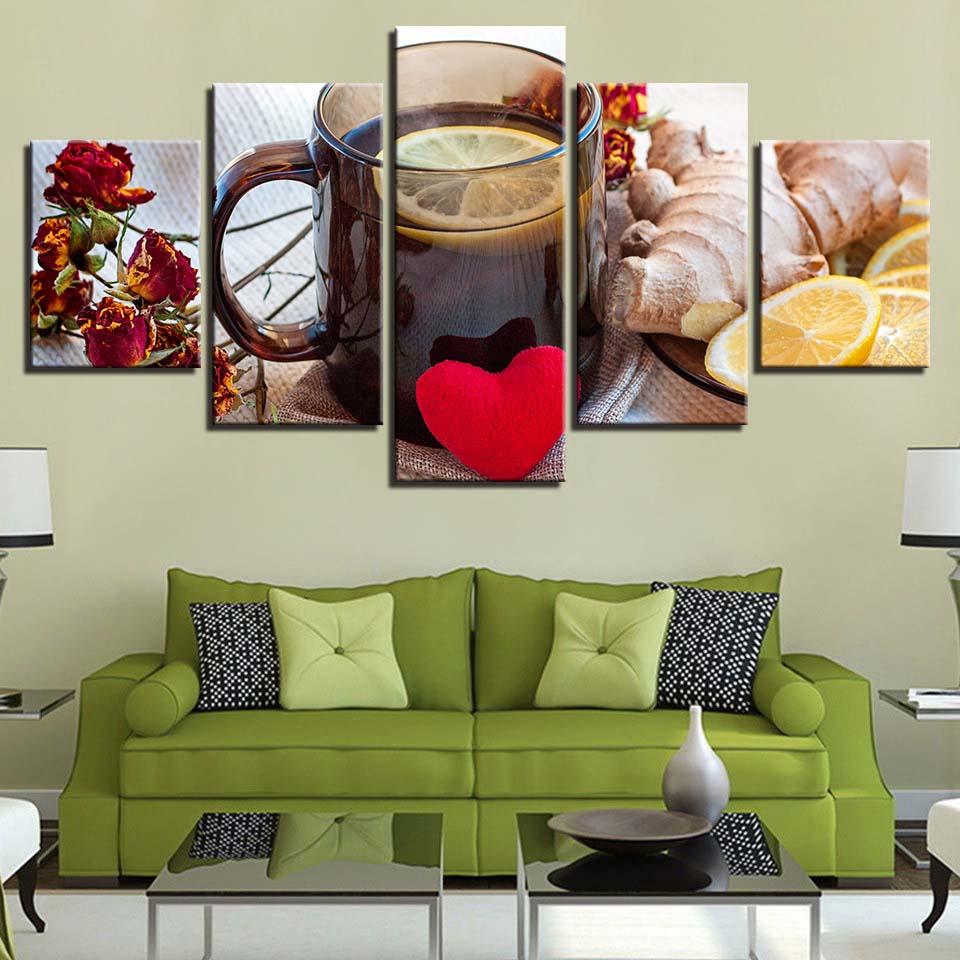 Lemon Tea 3 – Kitchen Canvas Wall Art