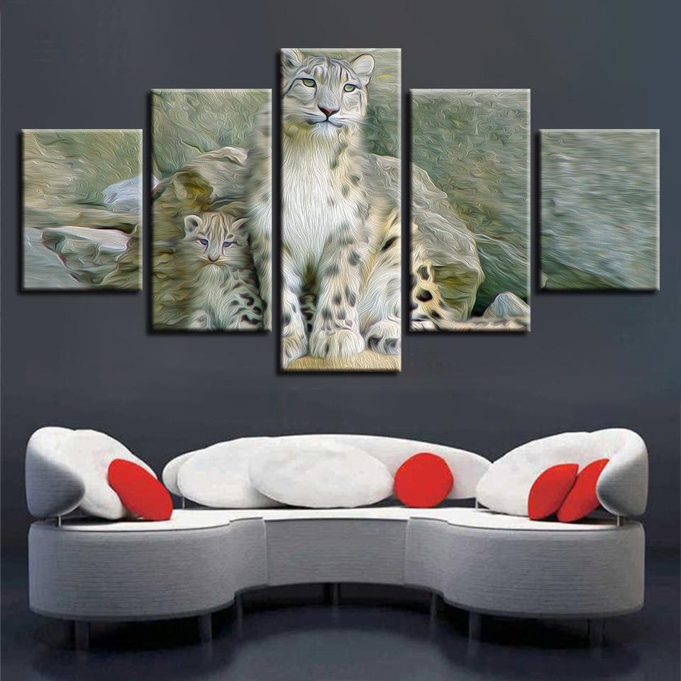 Leopard Family – Animal Canvas Wall Art