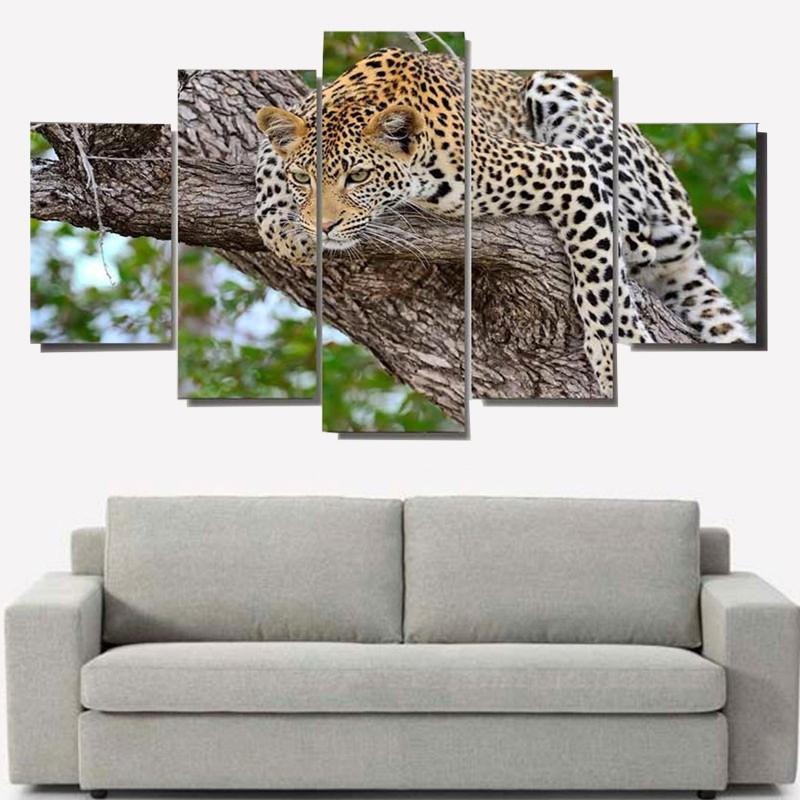 Leopard On Tree – Animal Canvas Wall Art