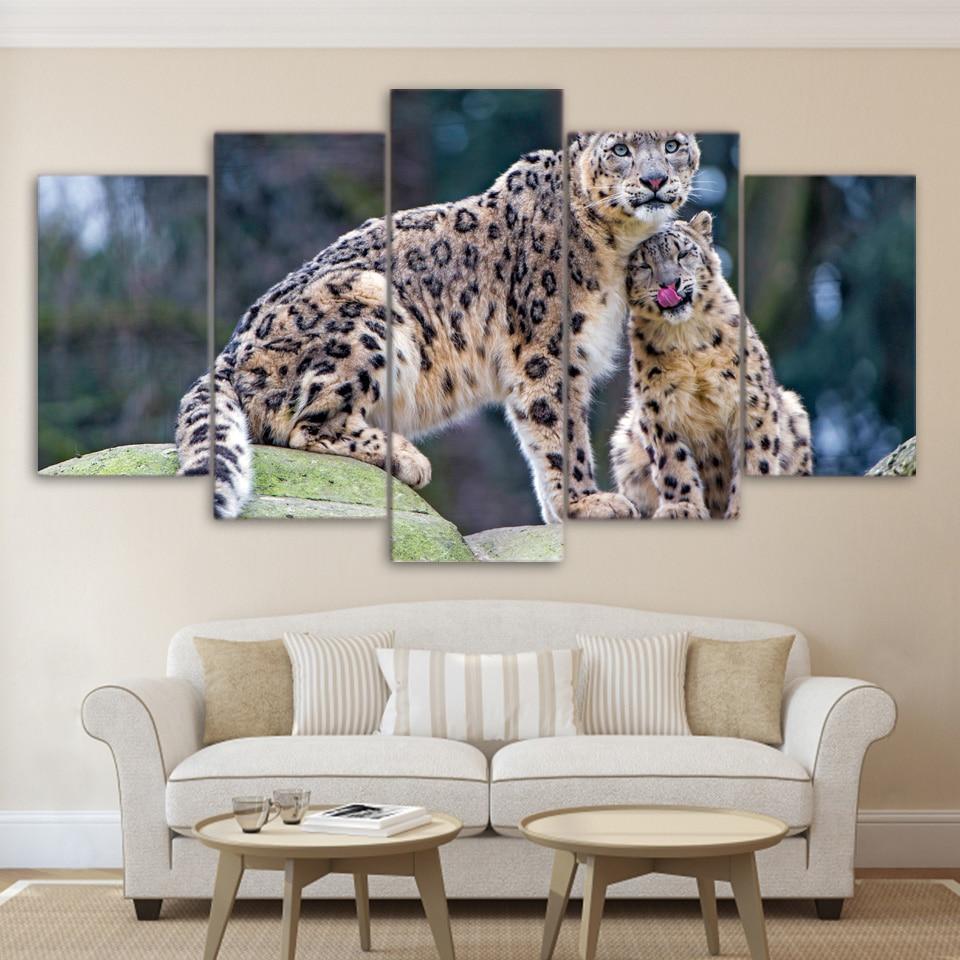Leopard Pair – Animal Canvas Wall Art