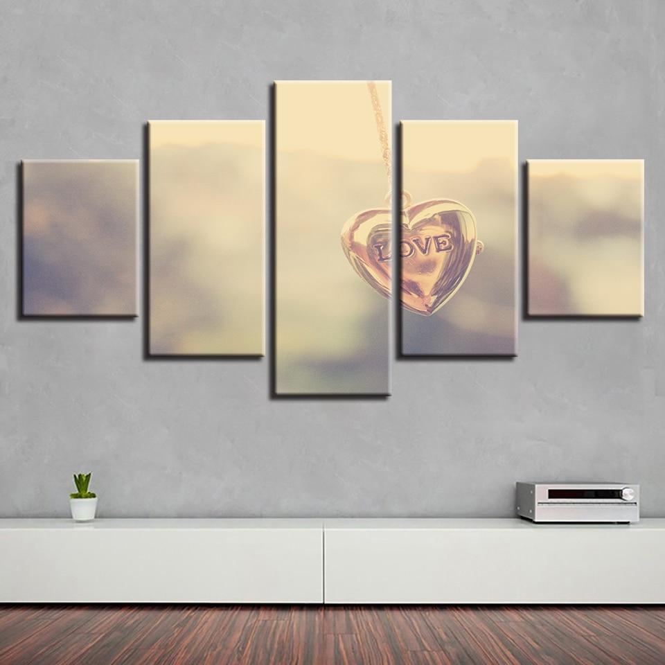 Letter Love – Abstract Canvas Wall Art
