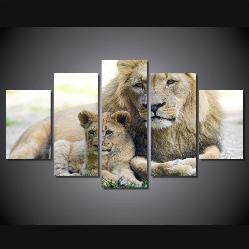 Lev Koshka Lvenok Kotenok – Animal Canvas Wall Art