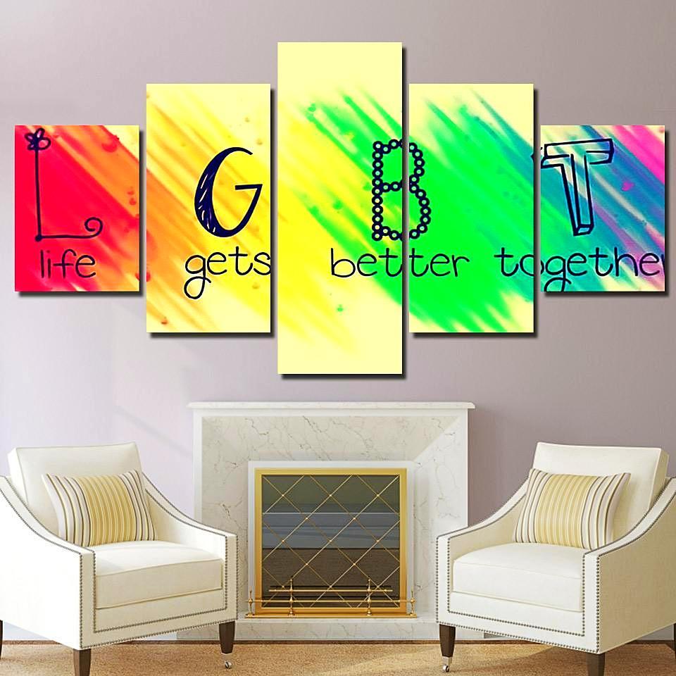 Life Gets Better Together – Lgbt Canvas Wall Art