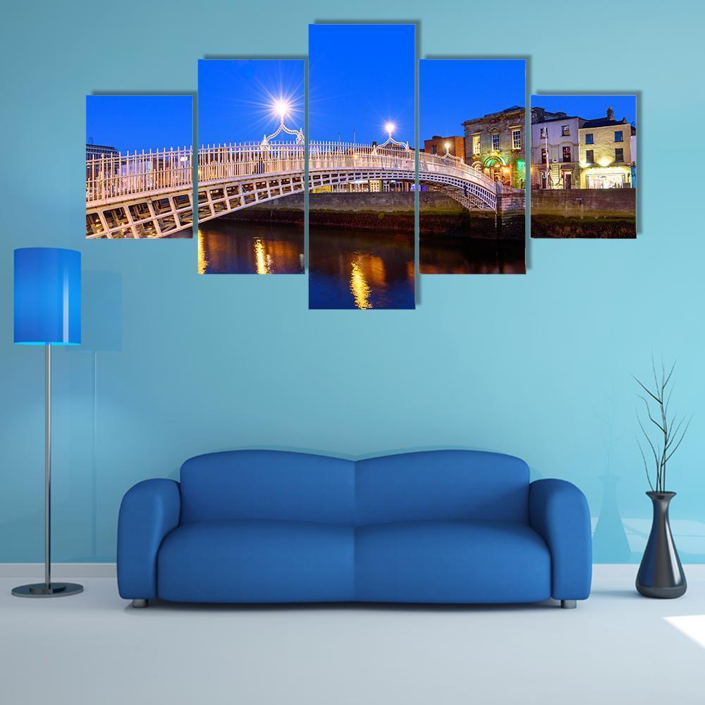 Liffey Bridge Over The River Liffey In Dublin – Nature Canvas Wall Art