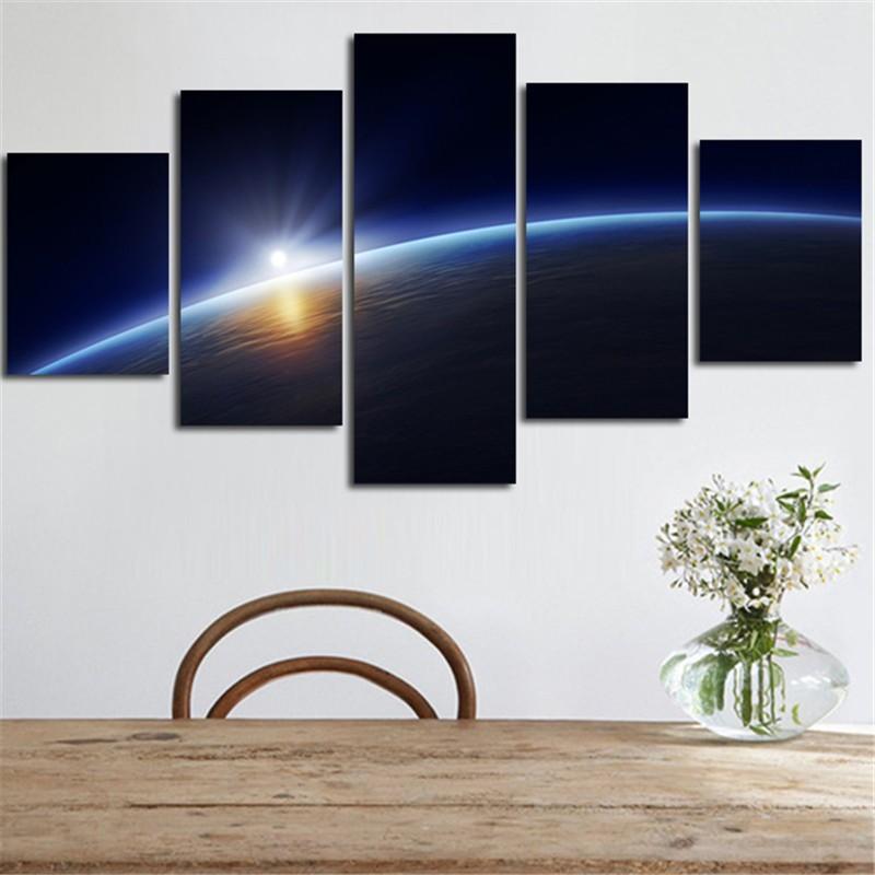 Light Horizon Earth – Space Canvas Wall Art