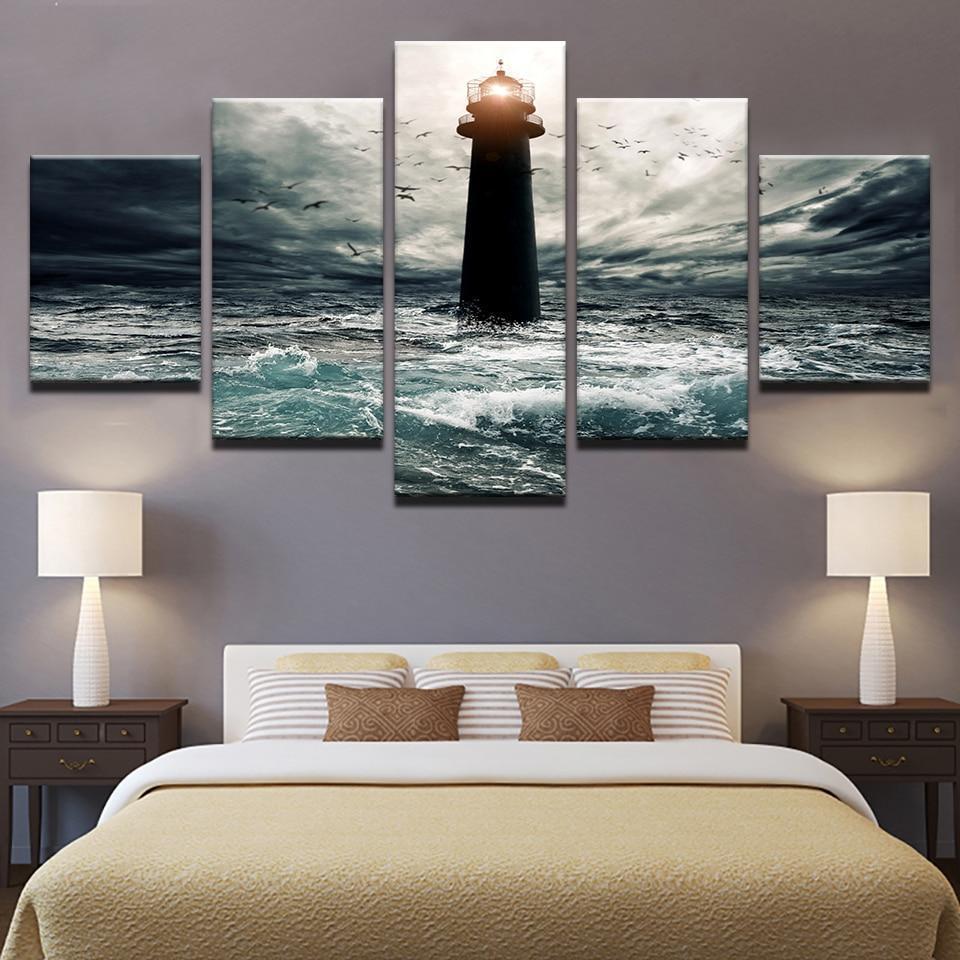 Lighthouse On The Sea Nature – Canvas Wall Art