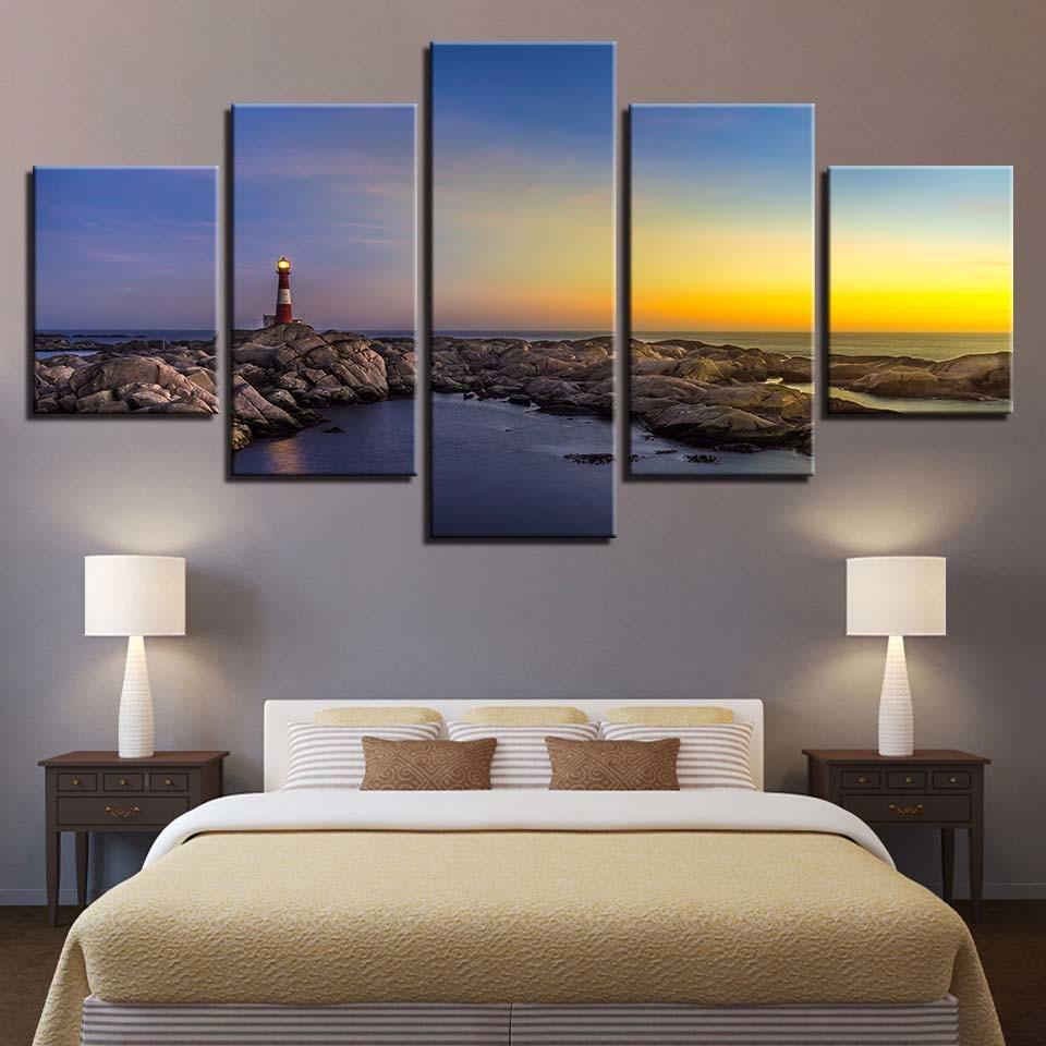 Lighthouse Sea 3 – Space Canvas Wall Art