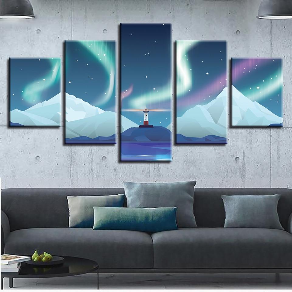 Lighthouse Snow – Nature Canvas Wall Art