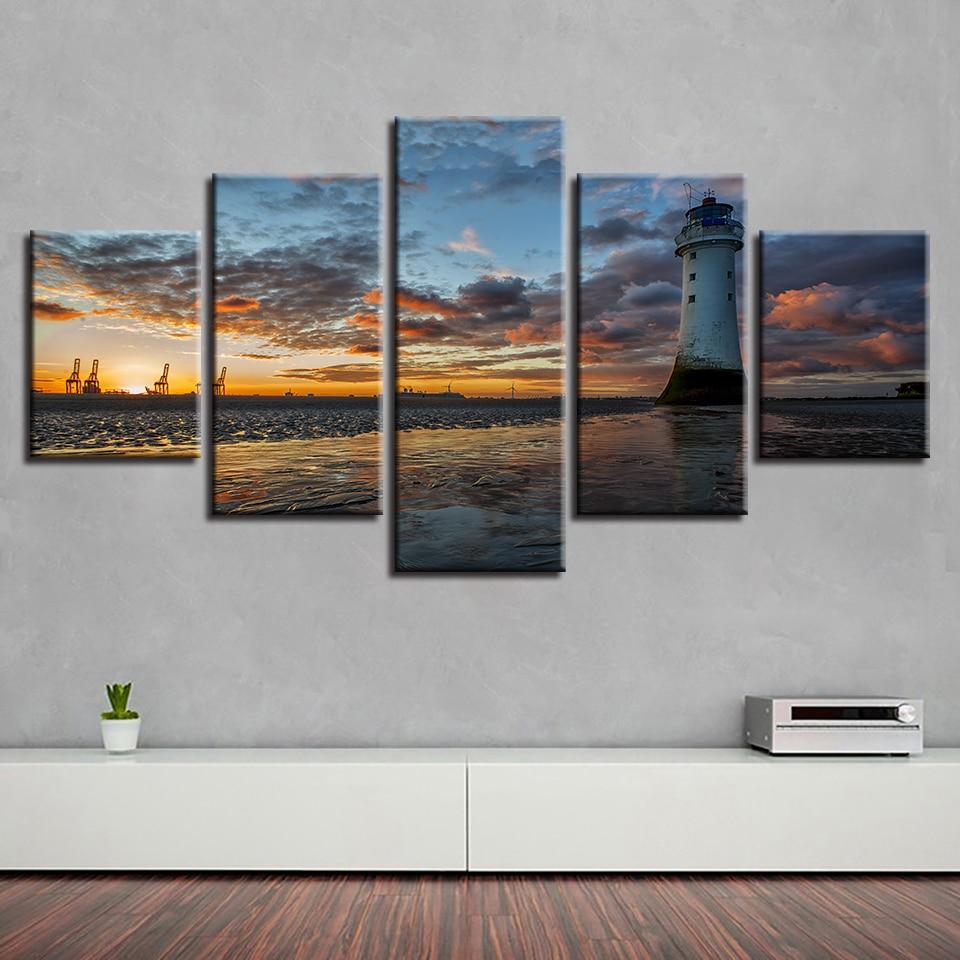 Lighthouse Sunrise – Nature Canvas Wall Art