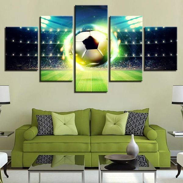 Lighting Football – Sport Canvas Wall Art