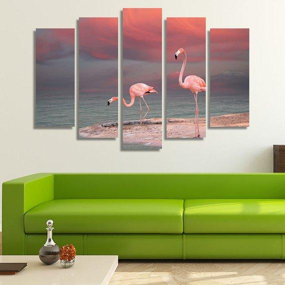 Link Flamingos – Animal Canvas Wall Art